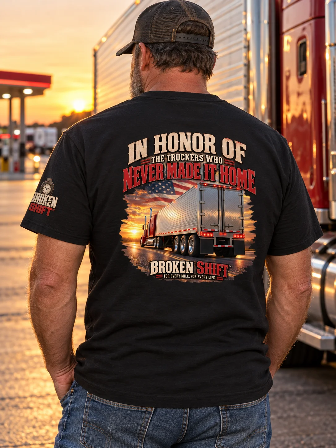 TRUCKER TRIBUTE — T-SHIRT -BROKEN SHIFT™ product image (2)