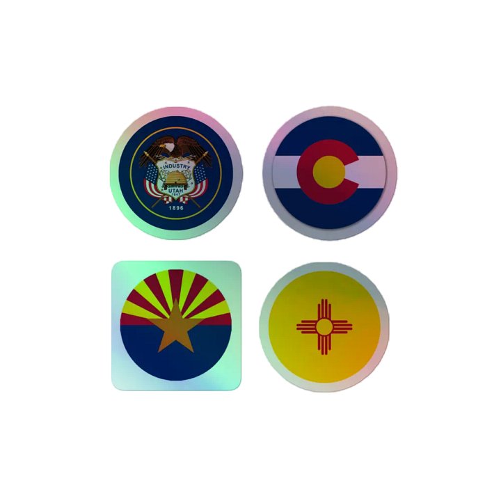 "Four Corners" Holographic Sticker Set product image (2)