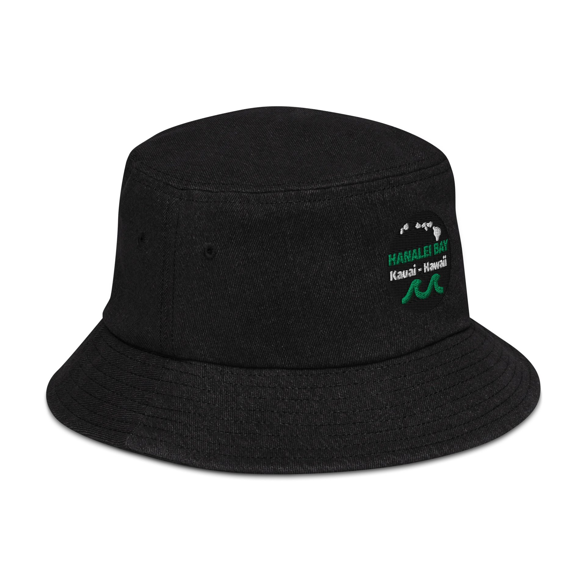 Hanalei Bay Kauai - Green Logo - Capstone Denim Bucket Hat product image (5)