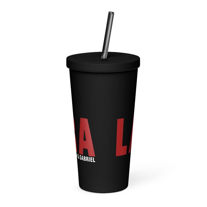 LA RI RA Insulated Tumbler with a Straw product image (2)