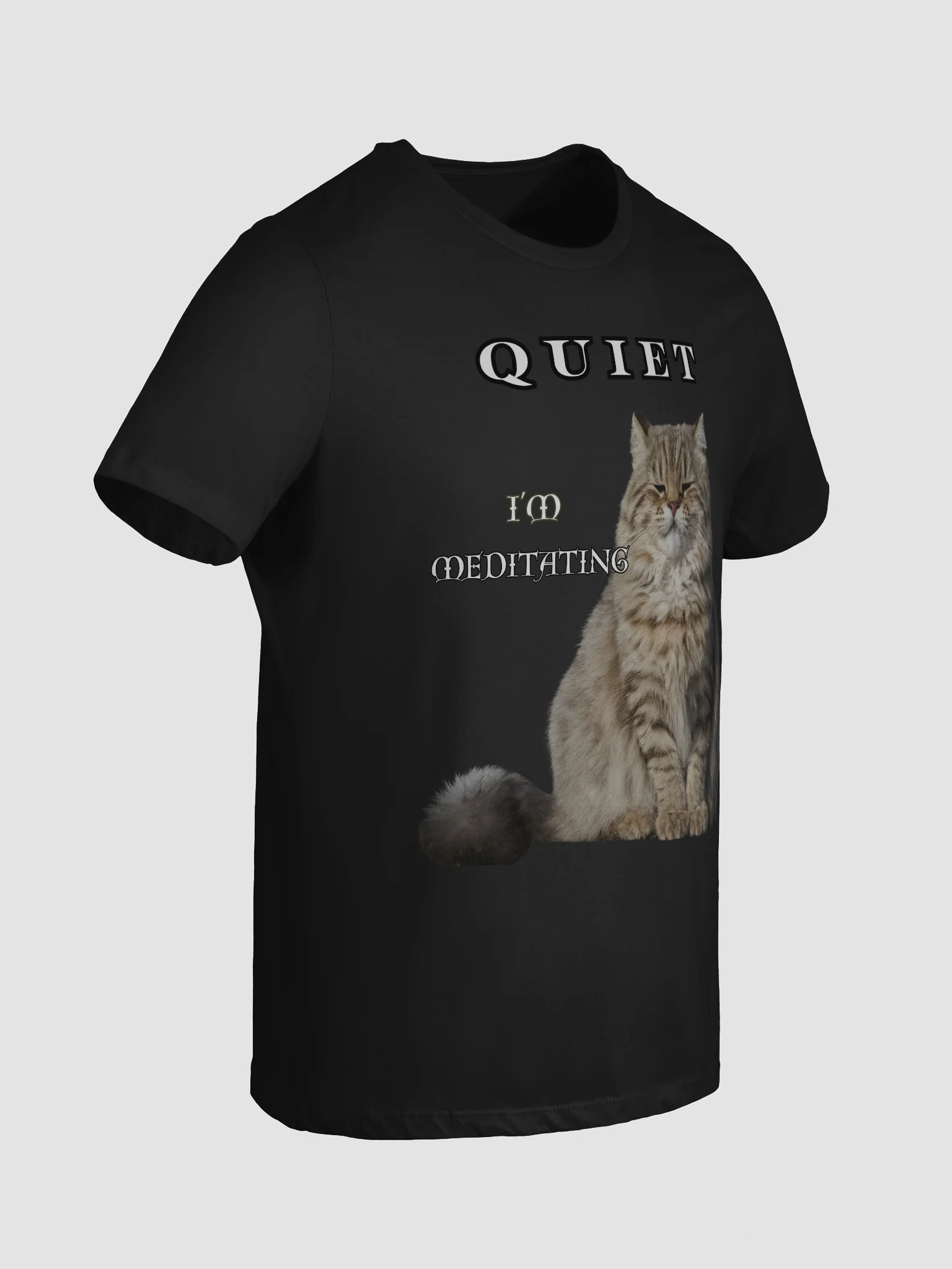 QUIET I'M MEDITATING SAYS THE PALLA'S CAT T-SHIRT product image (6)