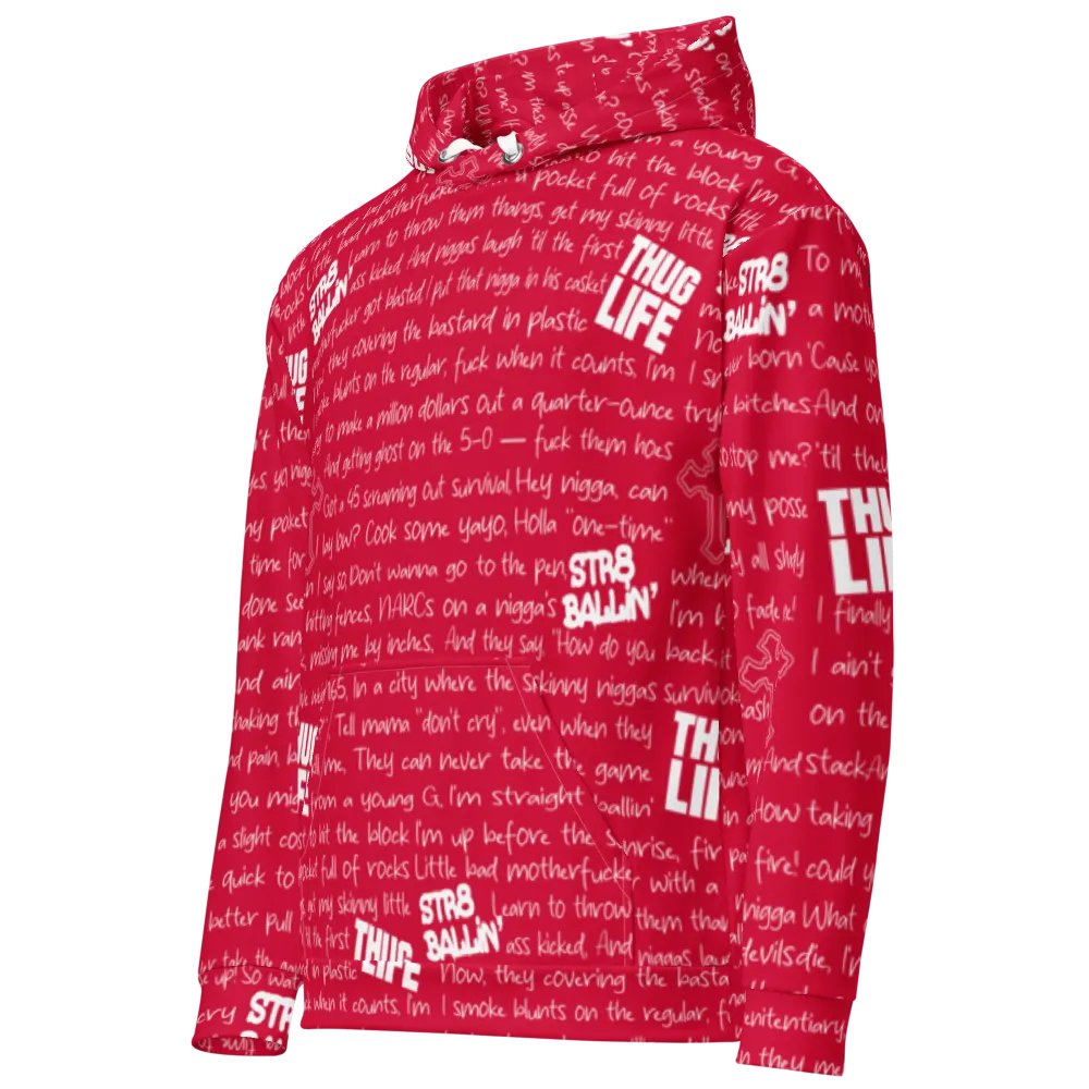 Str8 Ballin' - 2Pac - RED - Unisex Hoodie product image (1)