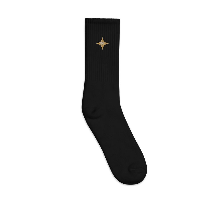 F&F Star Embroidered Crew Socks (GLD) product image (1)