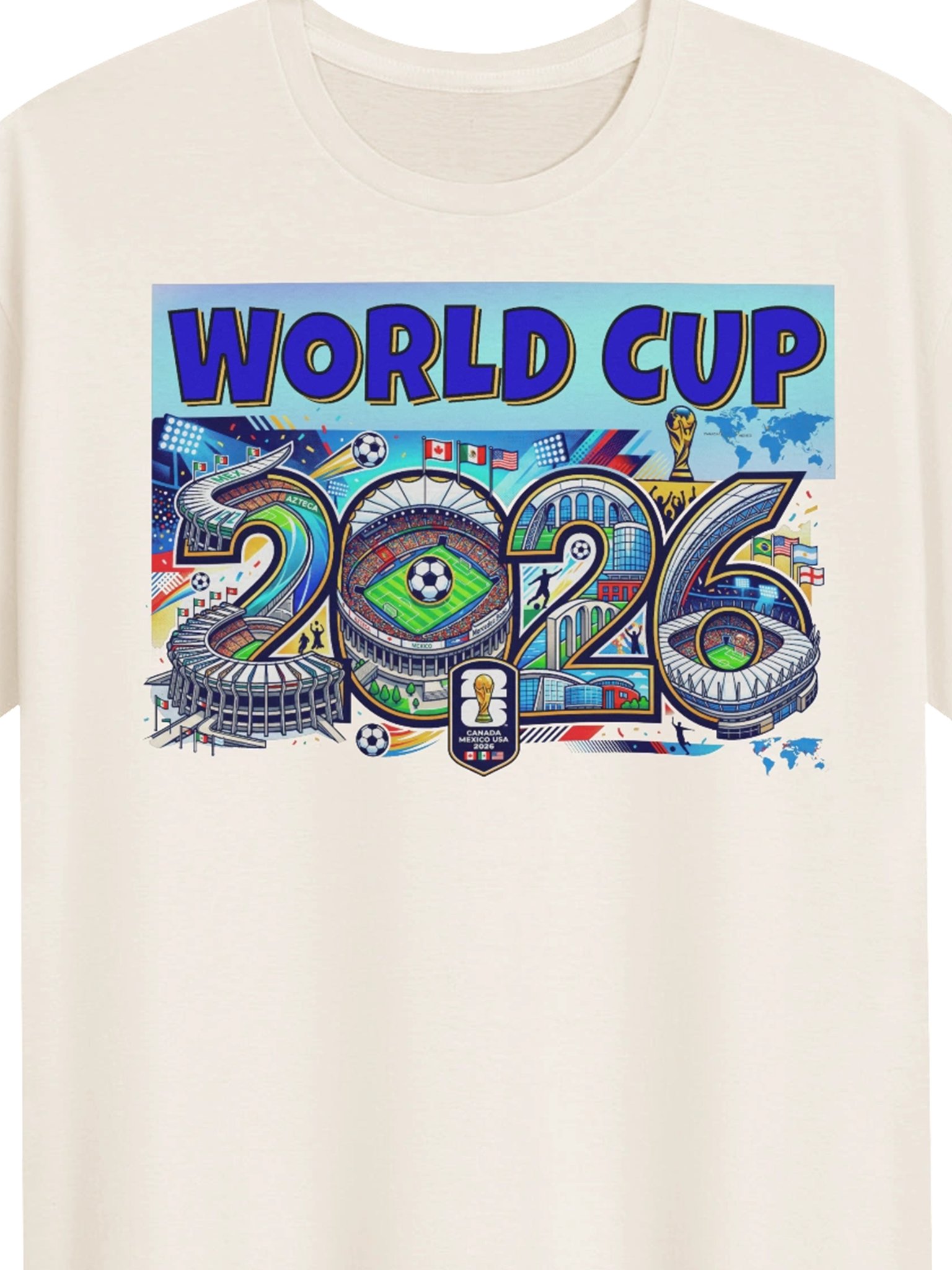 World Cup 2026 Stadiums Illustration Graphic Tee product image (2)