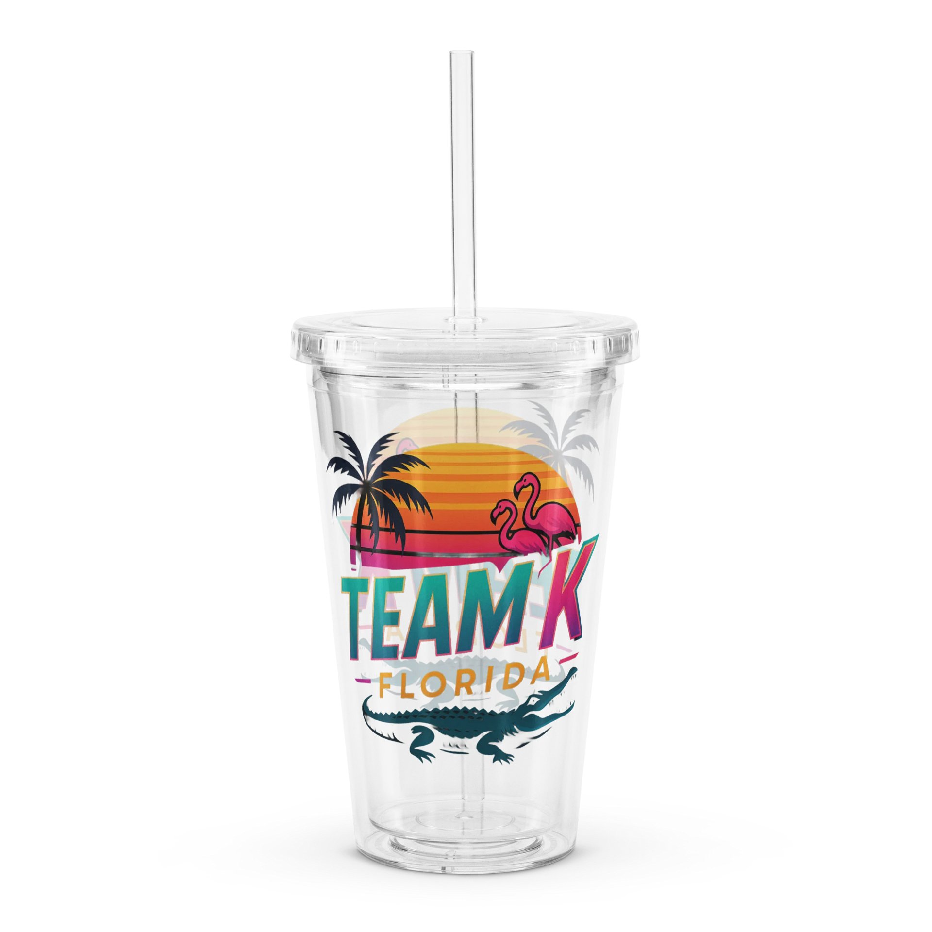 Team K Florida Clear Plastic Tumbler product image (1)