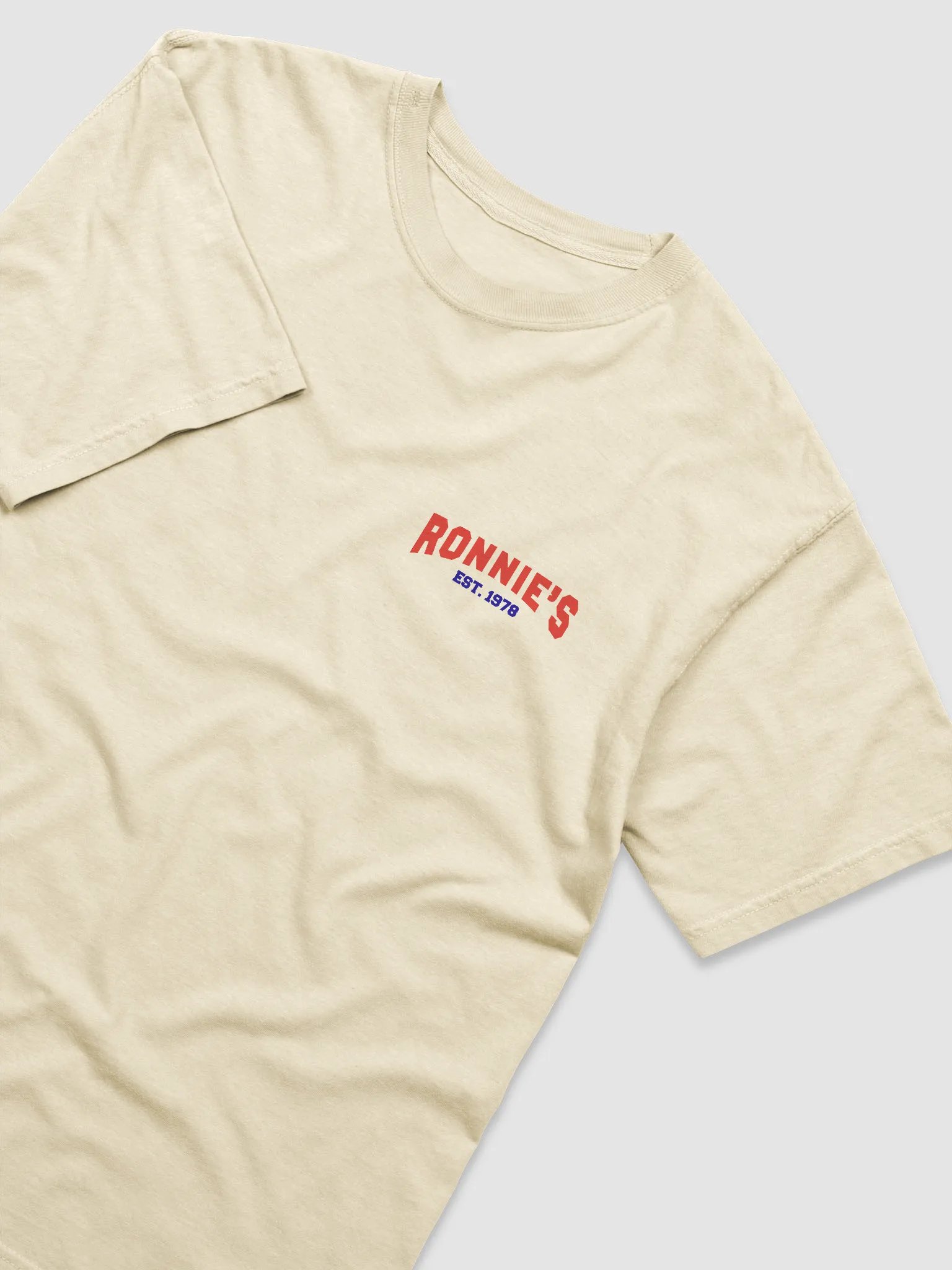 Ronnie's Auto (Red and Blue) - Cream Tee product image (4)