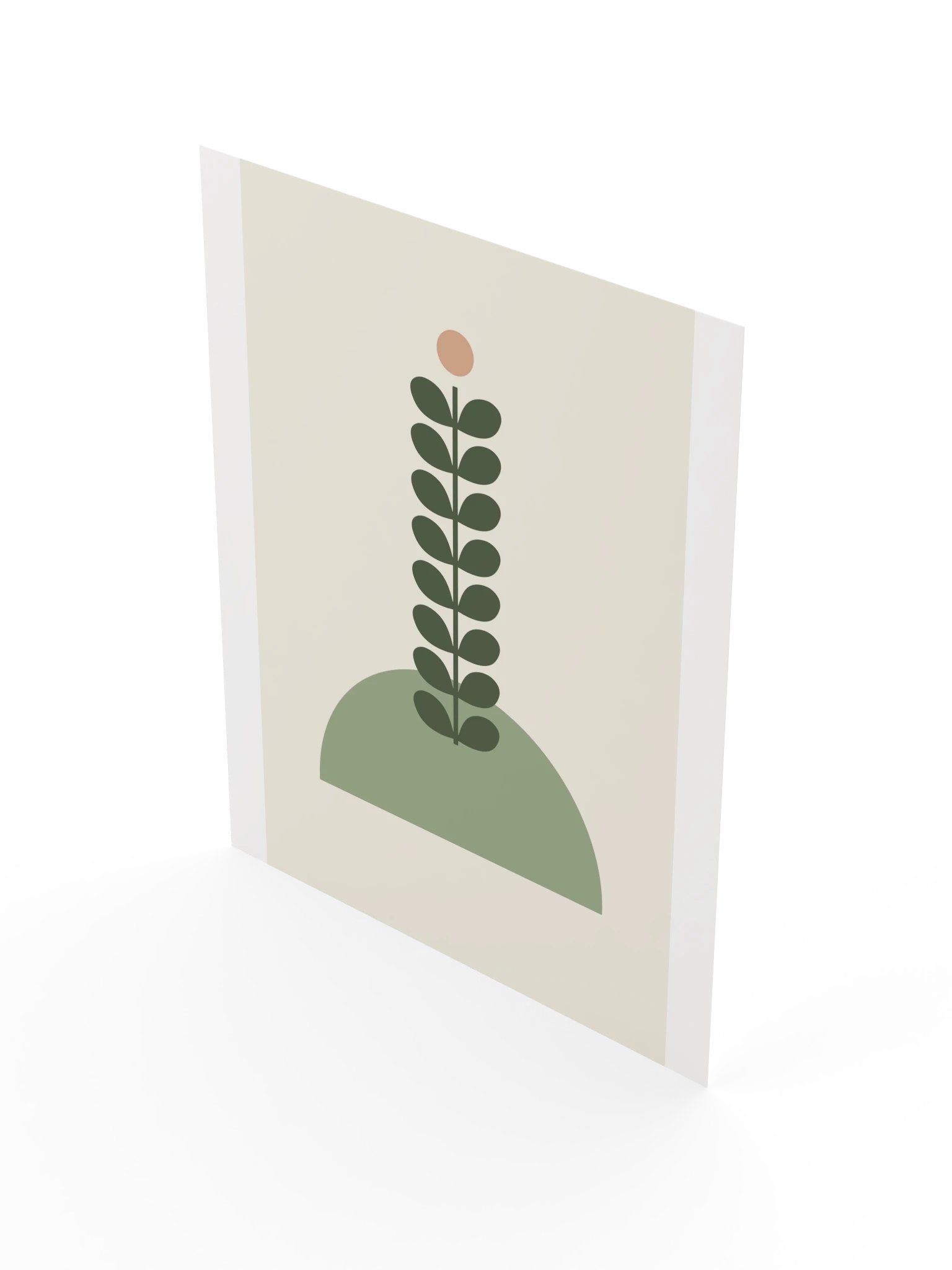 Minimalist Plant Stem Print | Sage Bathroom Wall Art product image (5)