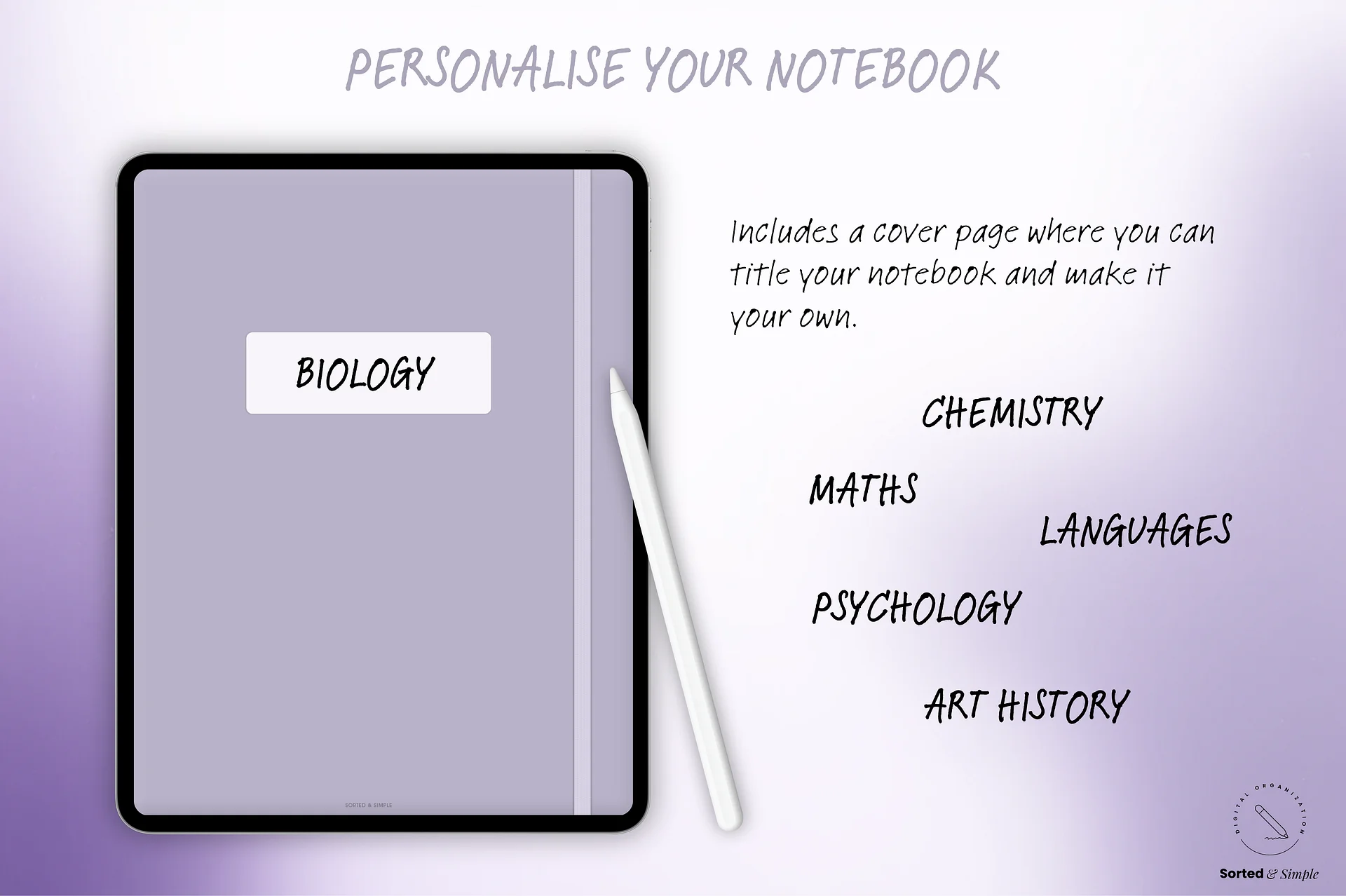 Smart Digital Notebook - Lavender Purple product image (7)