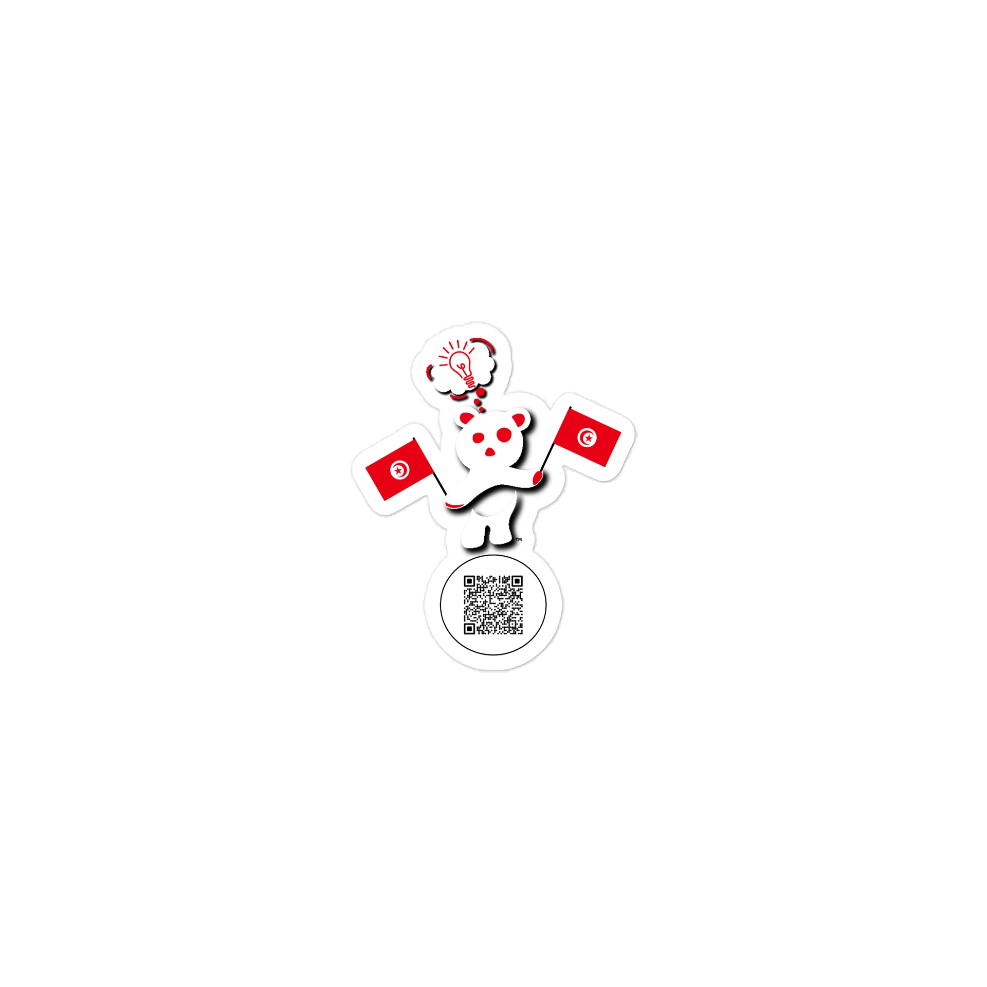 Tunisia — Country Bear Sticker | BehrBrained Media product image (1)