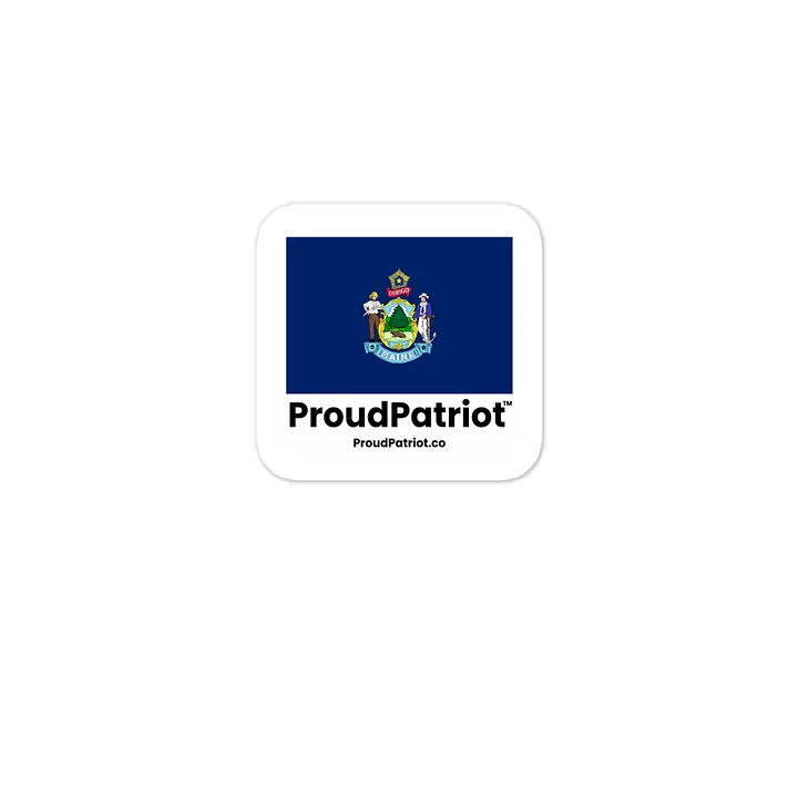 Maine State Flag Vinyl Sticker product image (1)