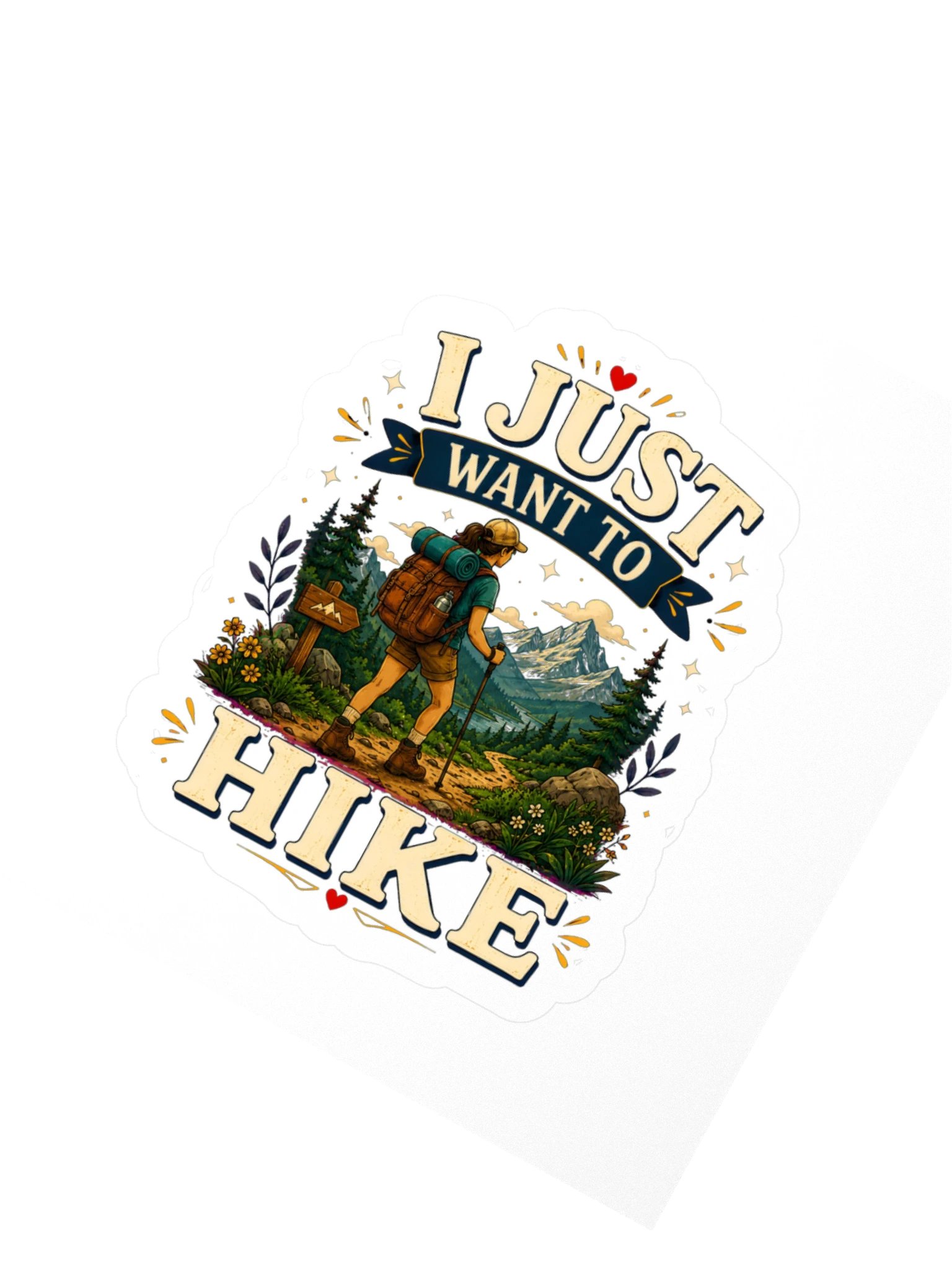 I Just Want To Hike Sticker product image (2)