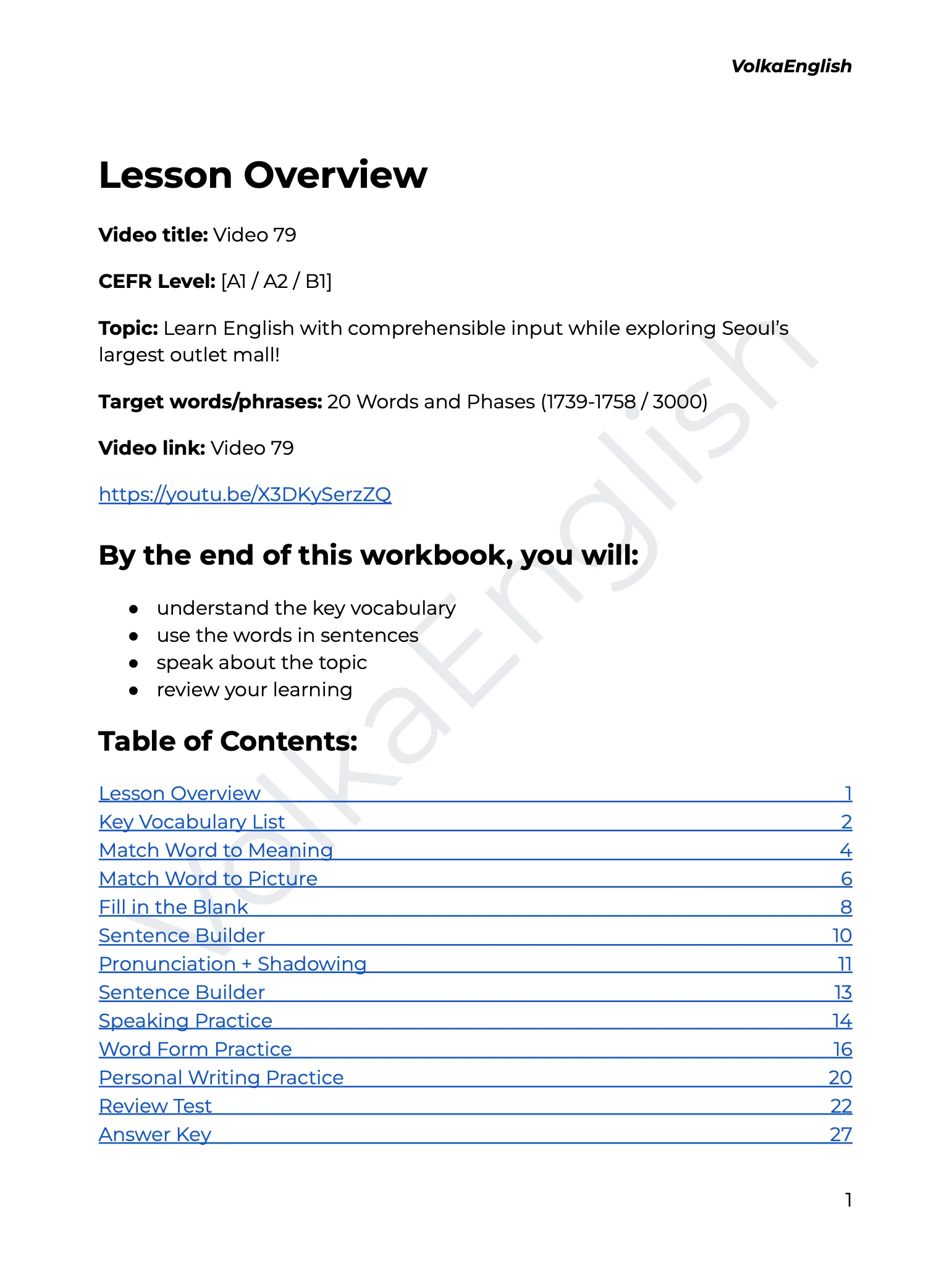 Video 79 Study Pack product image (2)