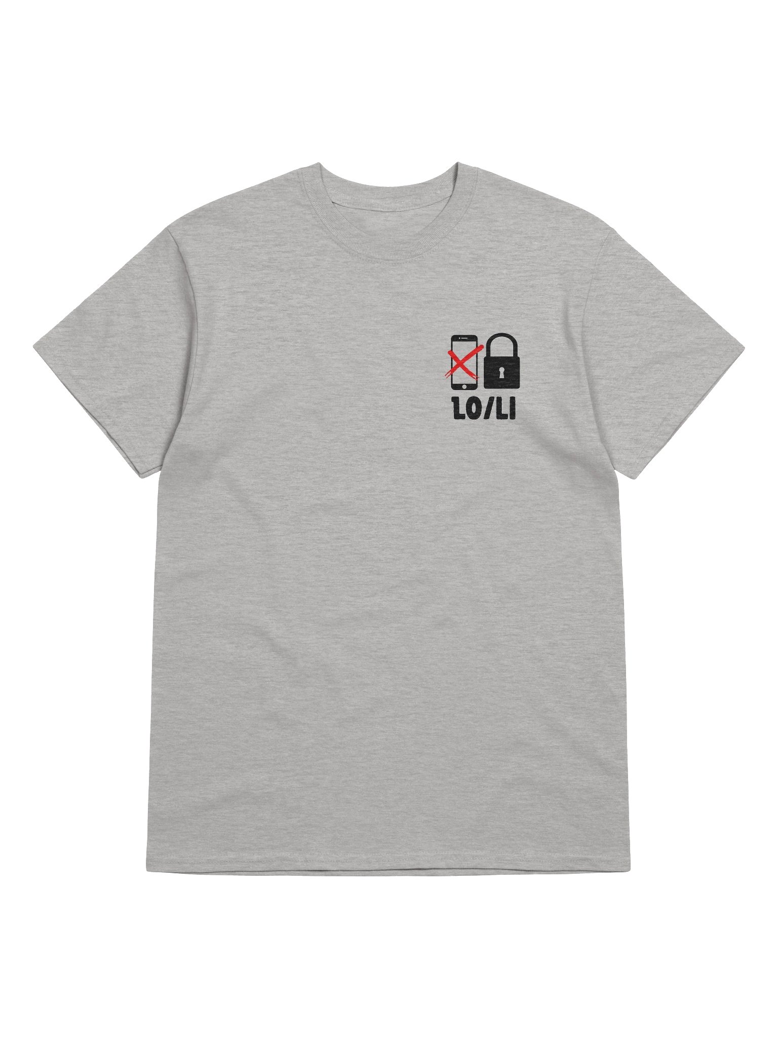 Log Off Lock In T Shirt Black Letters product image (5)