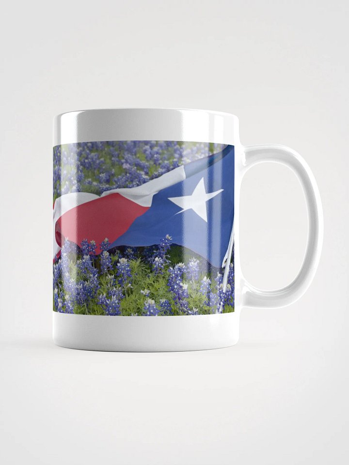 Lone Star Bloom – Texas Flag & Bluebonnets Mug product image (2)