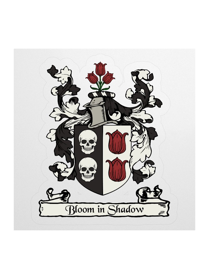 Bloom in Shadow Coat of Arms Kiss Cut Sticker product image (3)