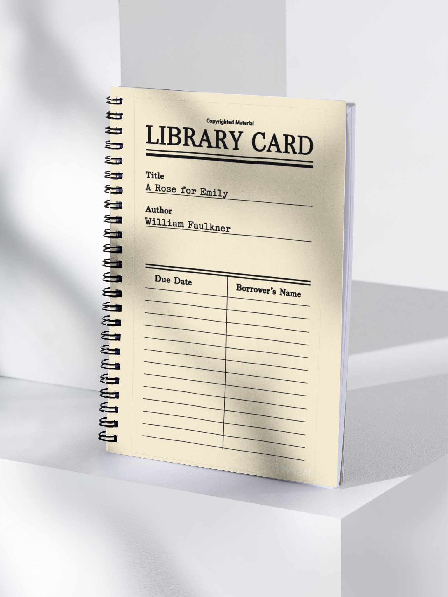 A Rose for Emily Library Card Notebook product image (4)