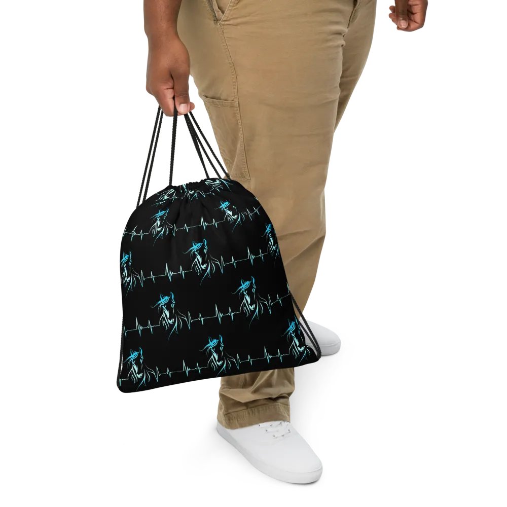 Horse Heartbeat All-Over Print Drawstring Bag product image (5)
