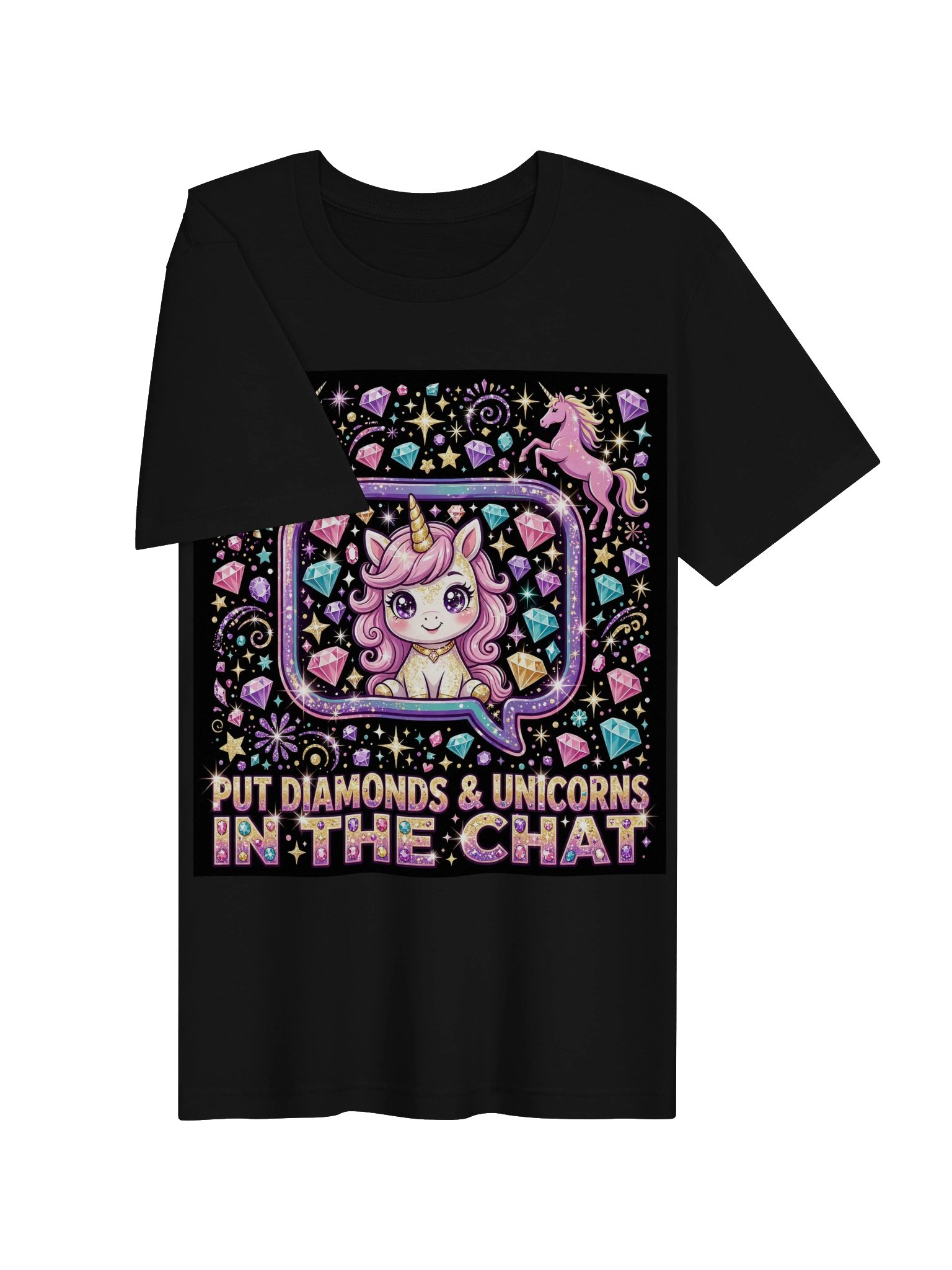Put Diamonds and Unicorns in the Chat Tee product image (3)