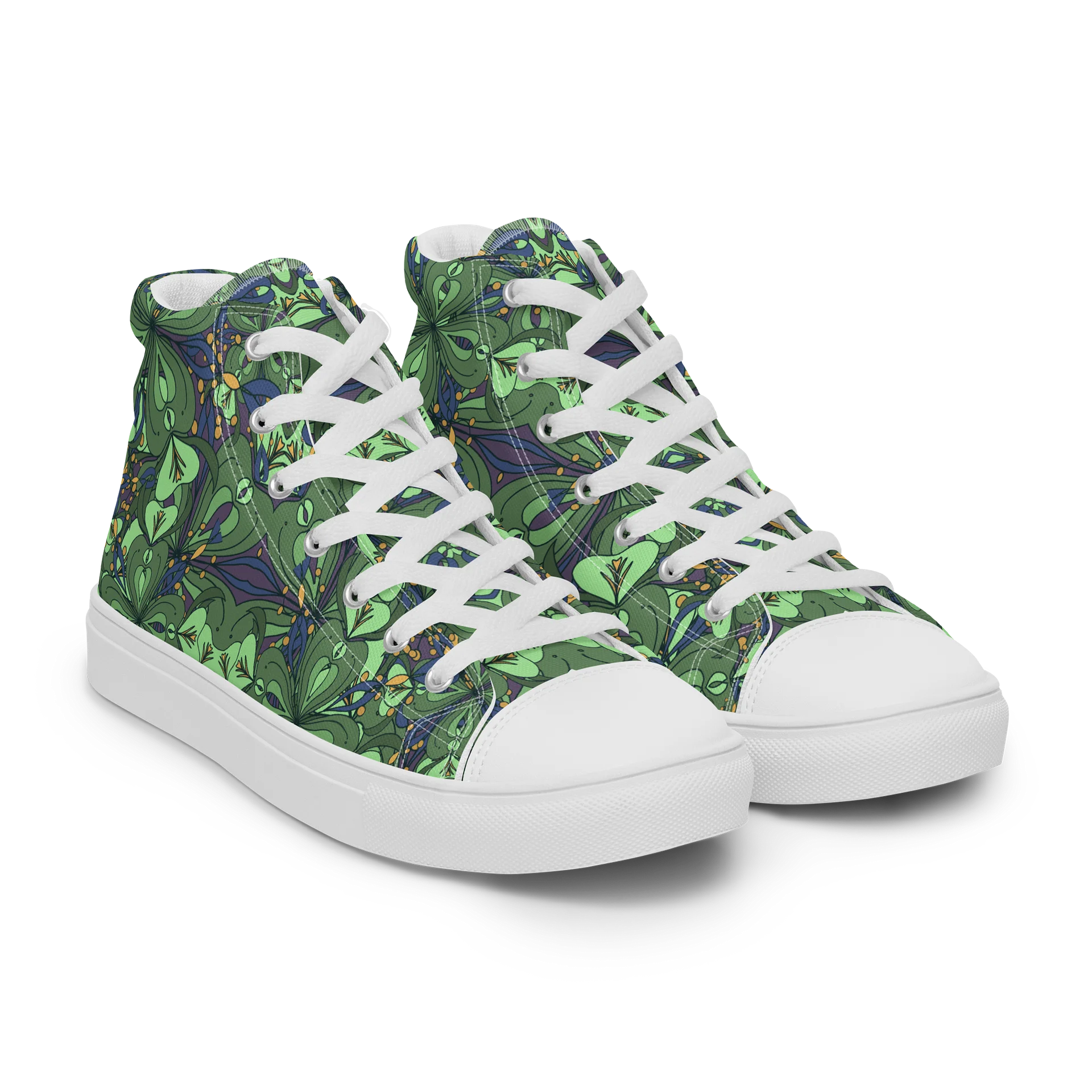 Fortune in Bloom Women’s High Top Canvas Shoes product image (3)