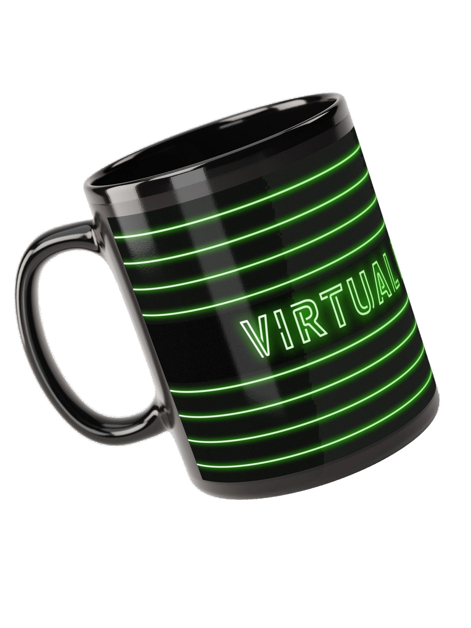 VIRTUAL REALITEA Black Glossy Mug product image (2)