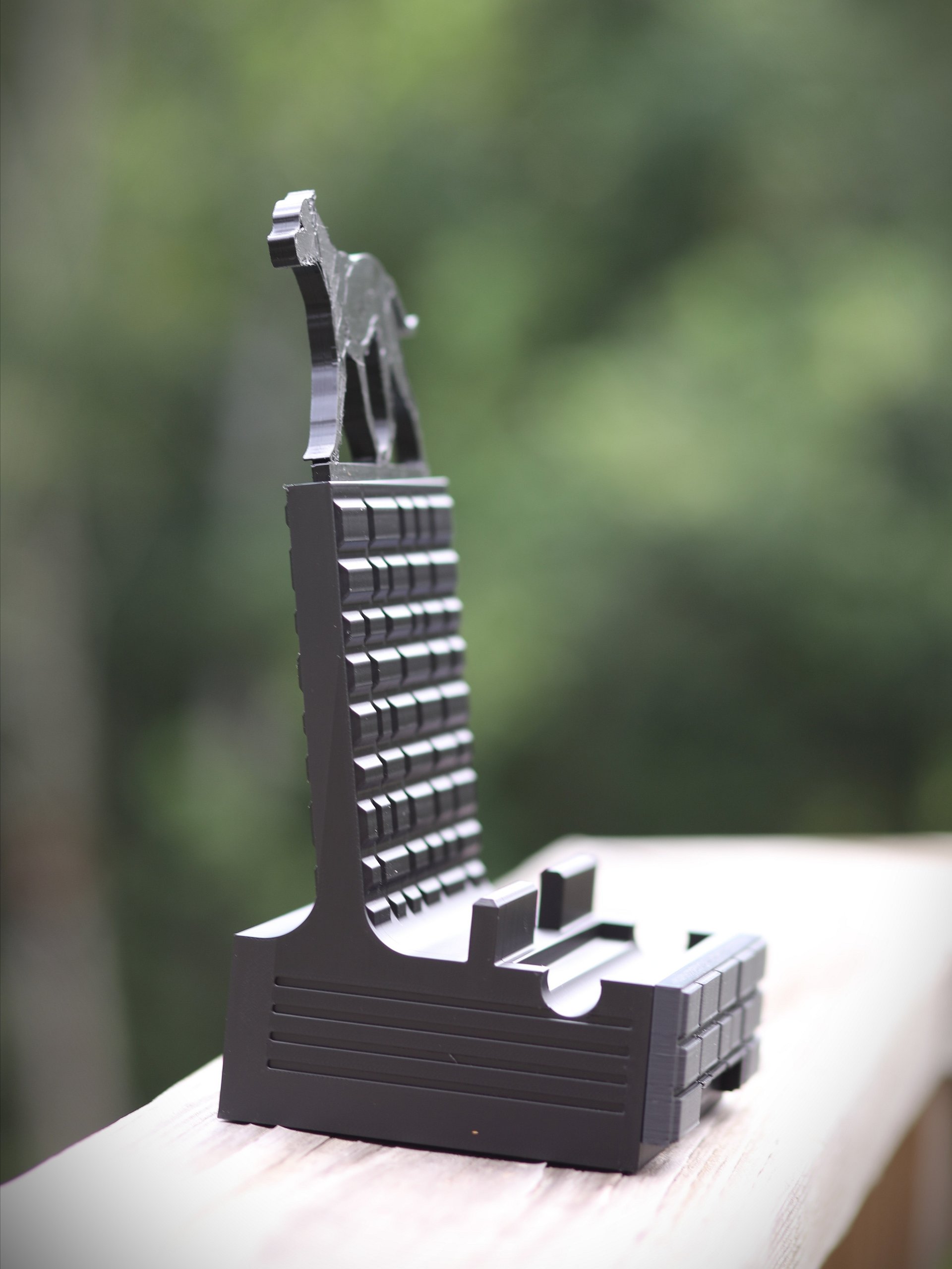 APBT Phone Stand with Drawer | Matte Black Pit Bull Desk Organizer product image (8)
