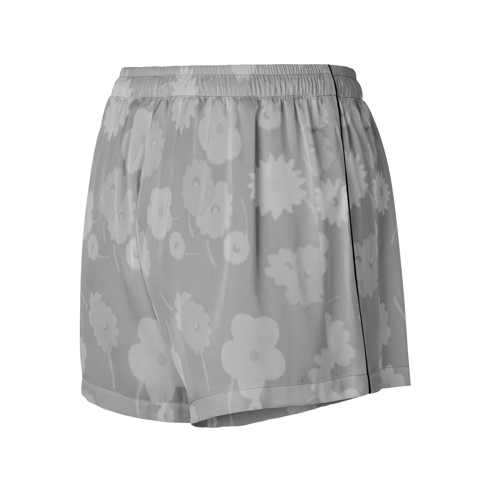 Gray Floral Pajama Shorts product image (2)