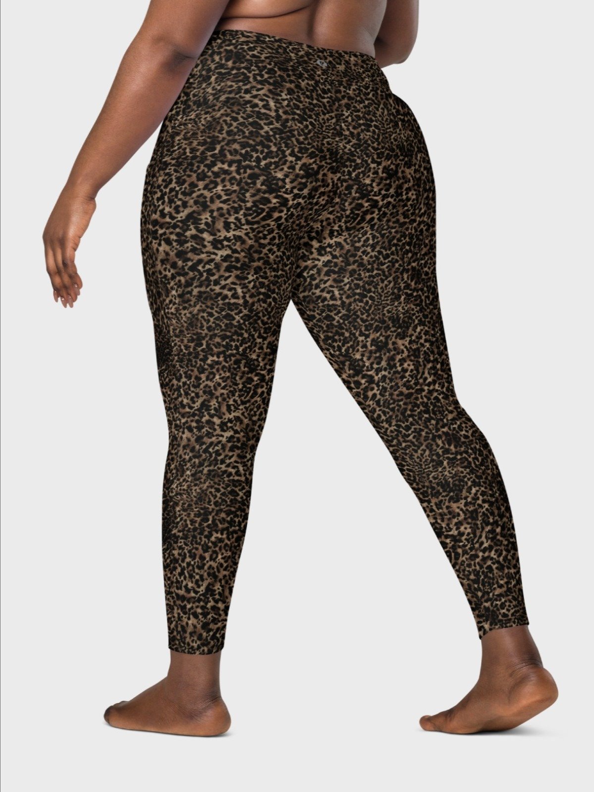 Leggings with Pockets "Chic Dark Brown Leopard" Printed product image (10)