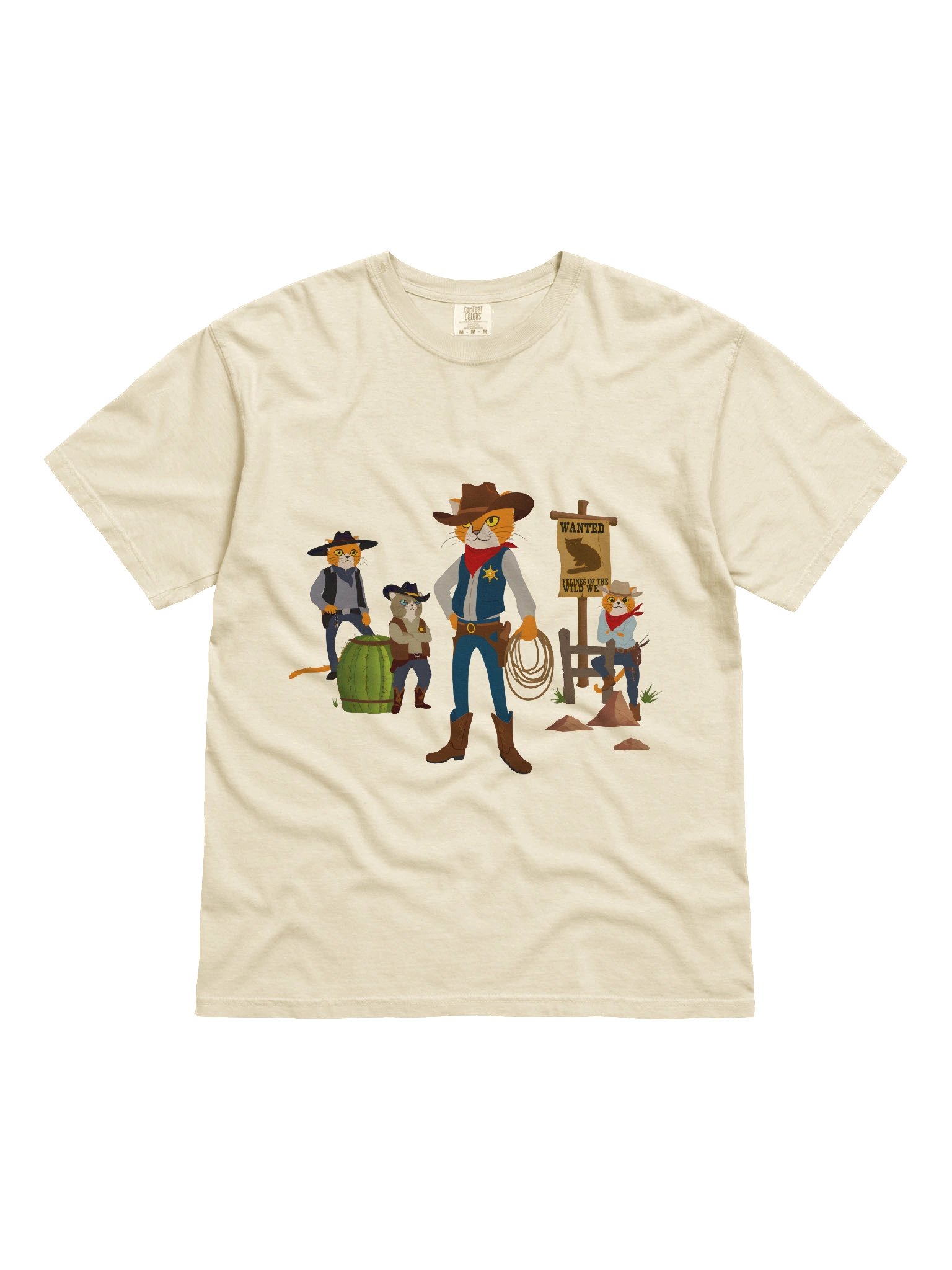 Felines of the Wild West Cowboy T-Shirt product image (4)