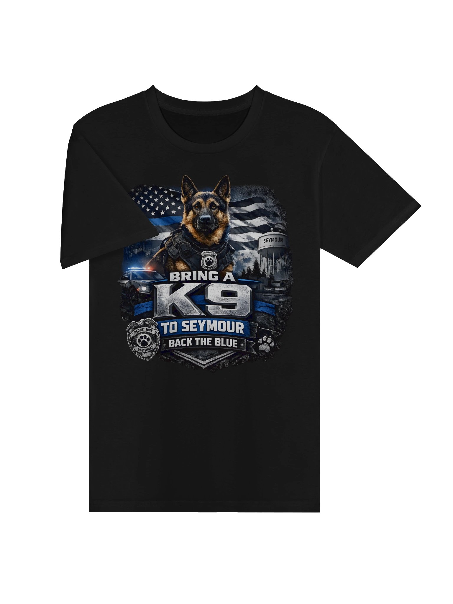 Bring a K9 to Seymour — Back the Blue Tee product image (3)