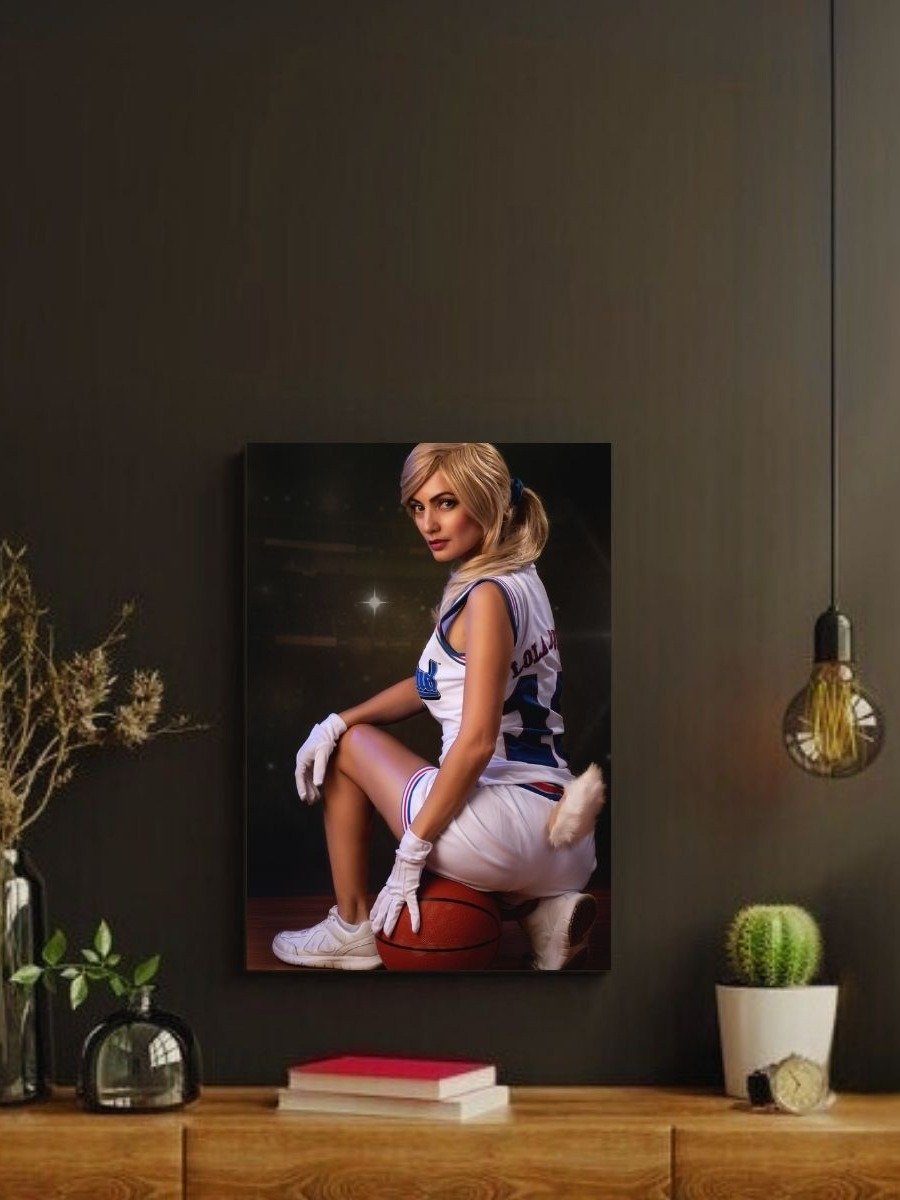 Lola Bunny Space Jam Cosplay Pose – Glossy 8x10 Metal Print product image (2)