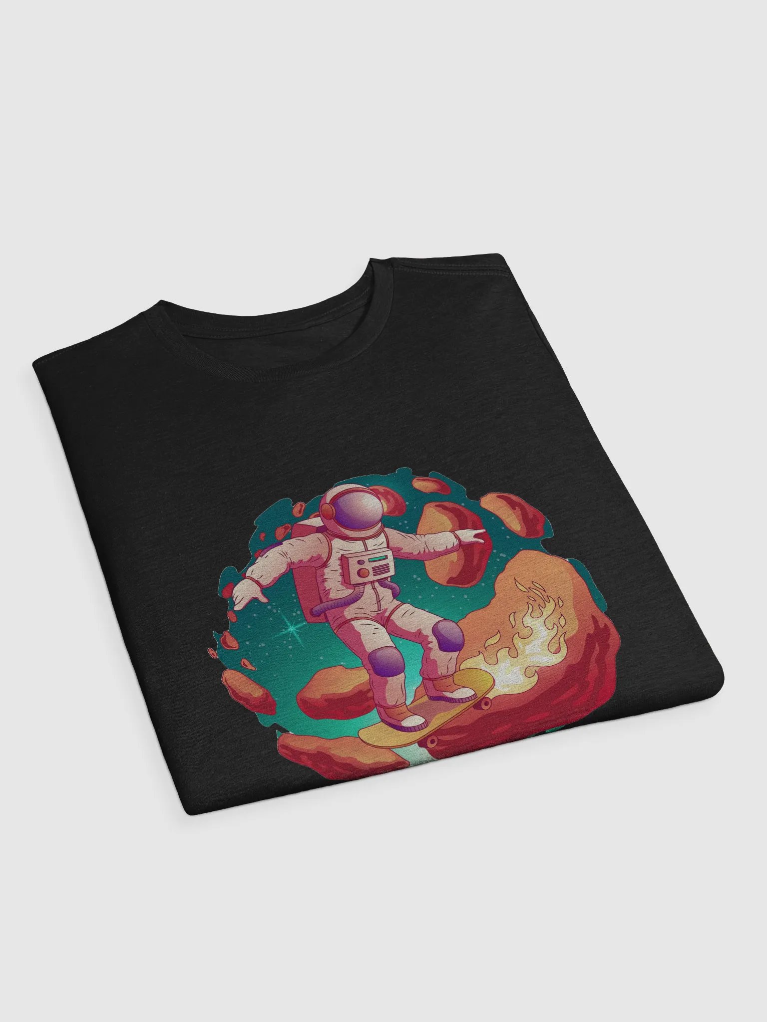 Galactic Skater Astronaut T-Shirt – Space, Style, and Sick Tricks product image (3)