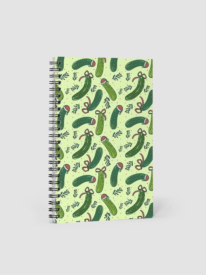 Christmas Pickles Patterned Notebook, Light Green product image (1)