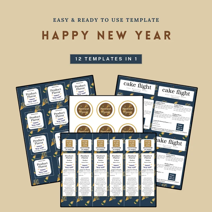 Happy New Year Label Templates product image (1)