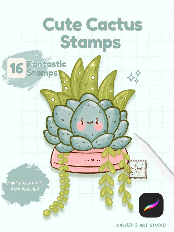 Cute Cactus Stamps for Procreate 🌵✨ product image (1)