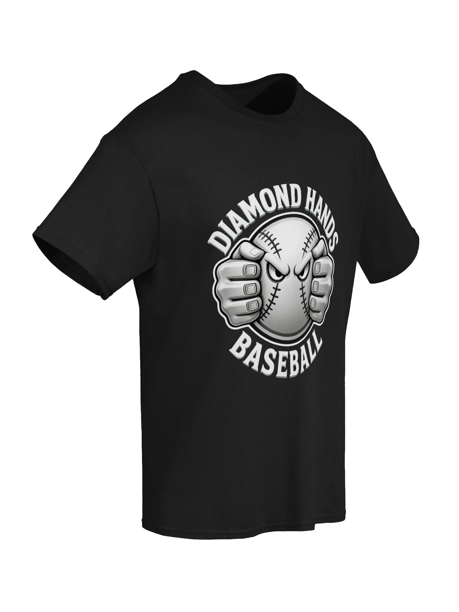 Diamond Hands Baseball Monochrome Tee product image (6)