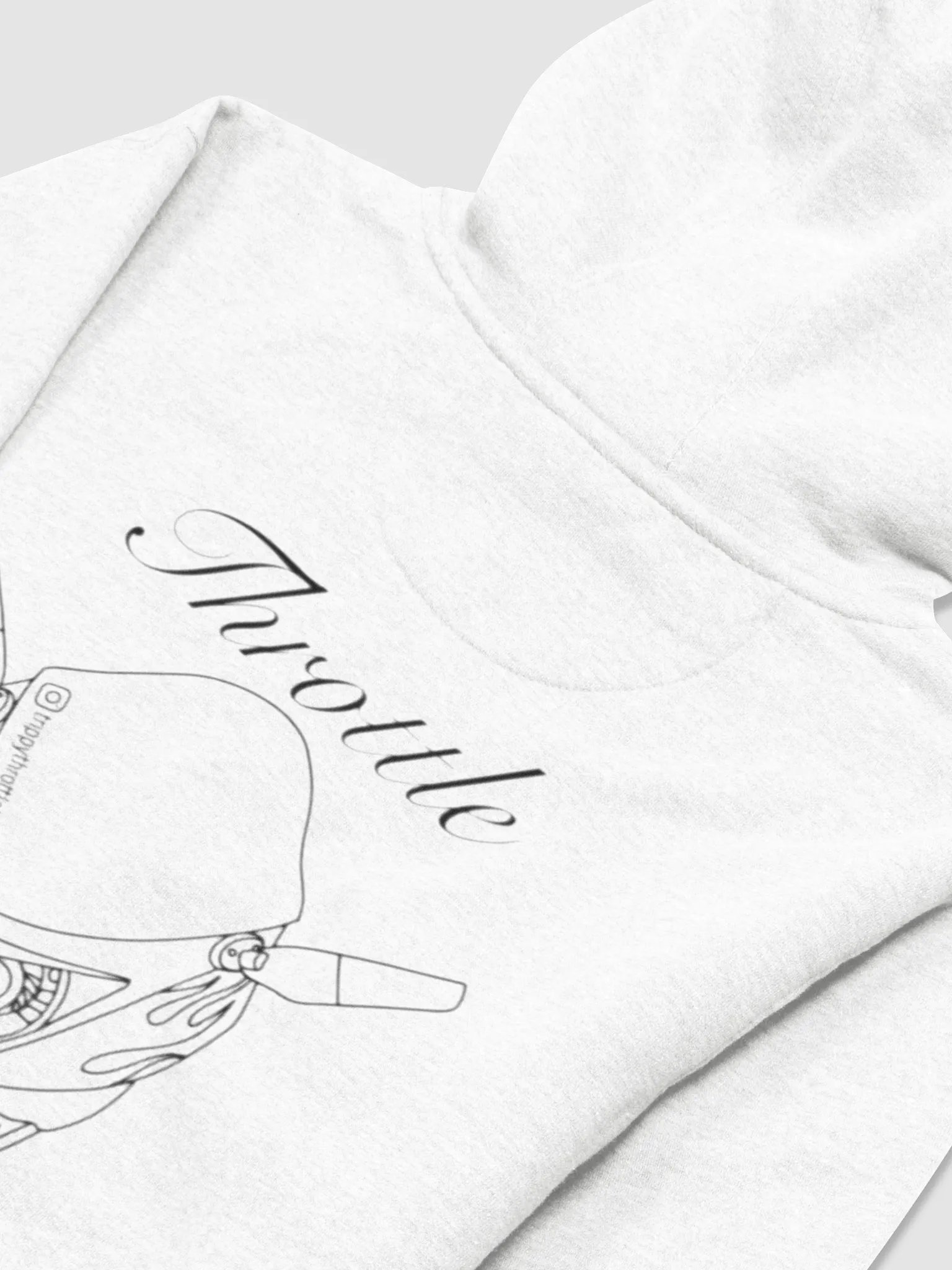 ThrottleBuddy Hoodie White product image (4)