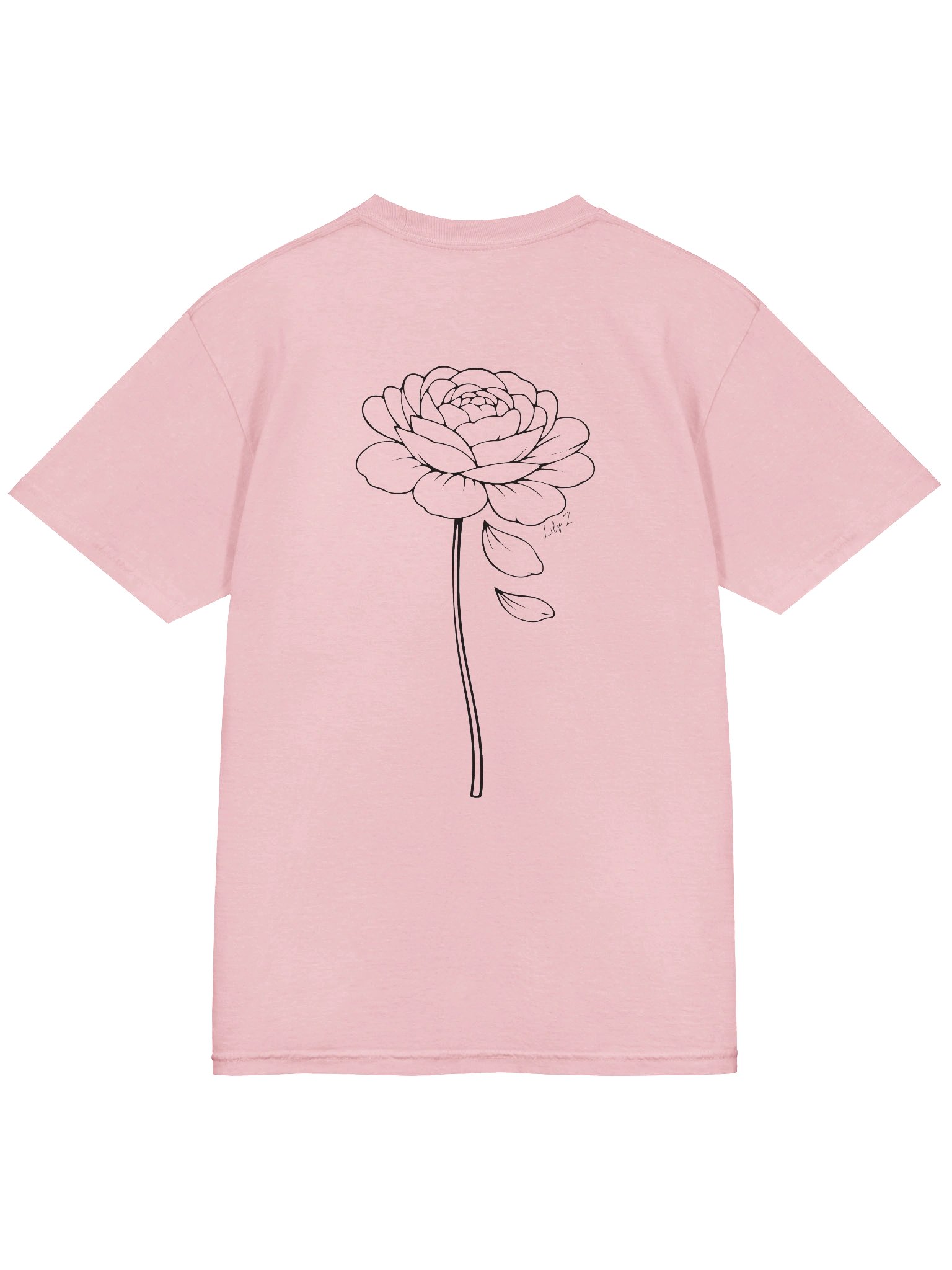 Rose “love hard” T-Shirt - Back Print (Light Colours) product image (6)