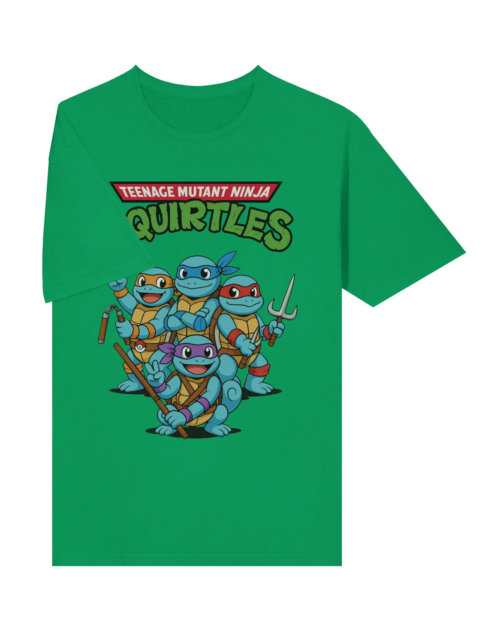 Ninja Squirtles Shirt – TMNT Pokémon Mashup Tee, Retro Cartoon Parody, Squirtle Squad Ninja T-Shirt product image (5)