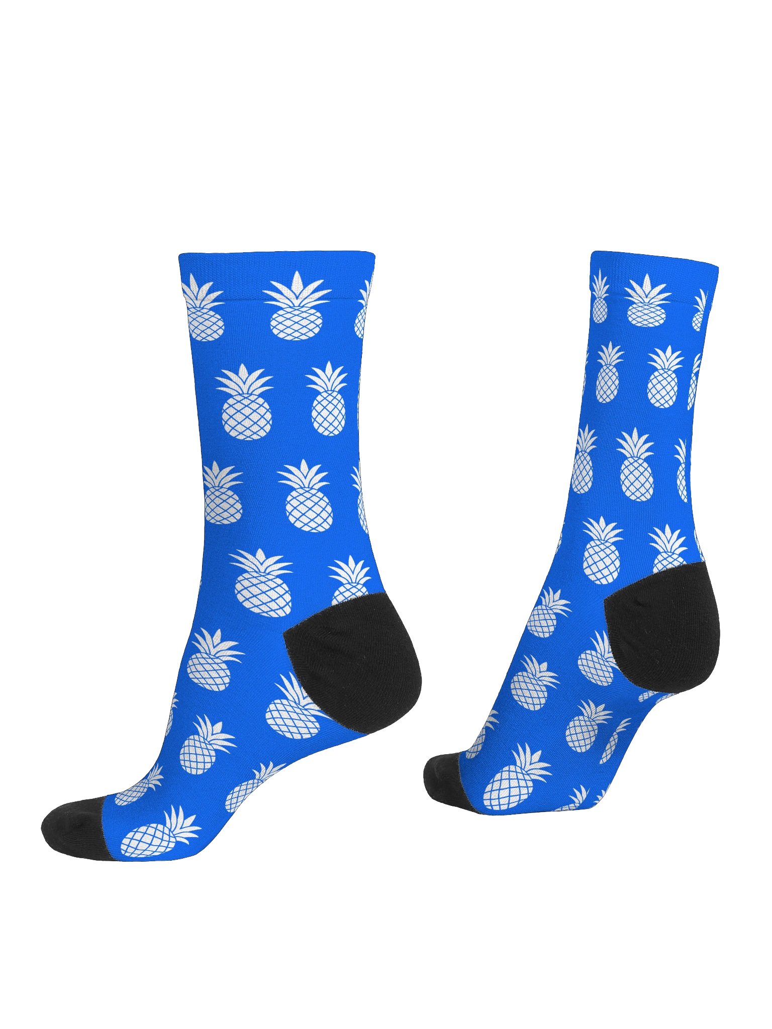 Blue & White Lucky Pineapple™ Unisex Socks product image (4)