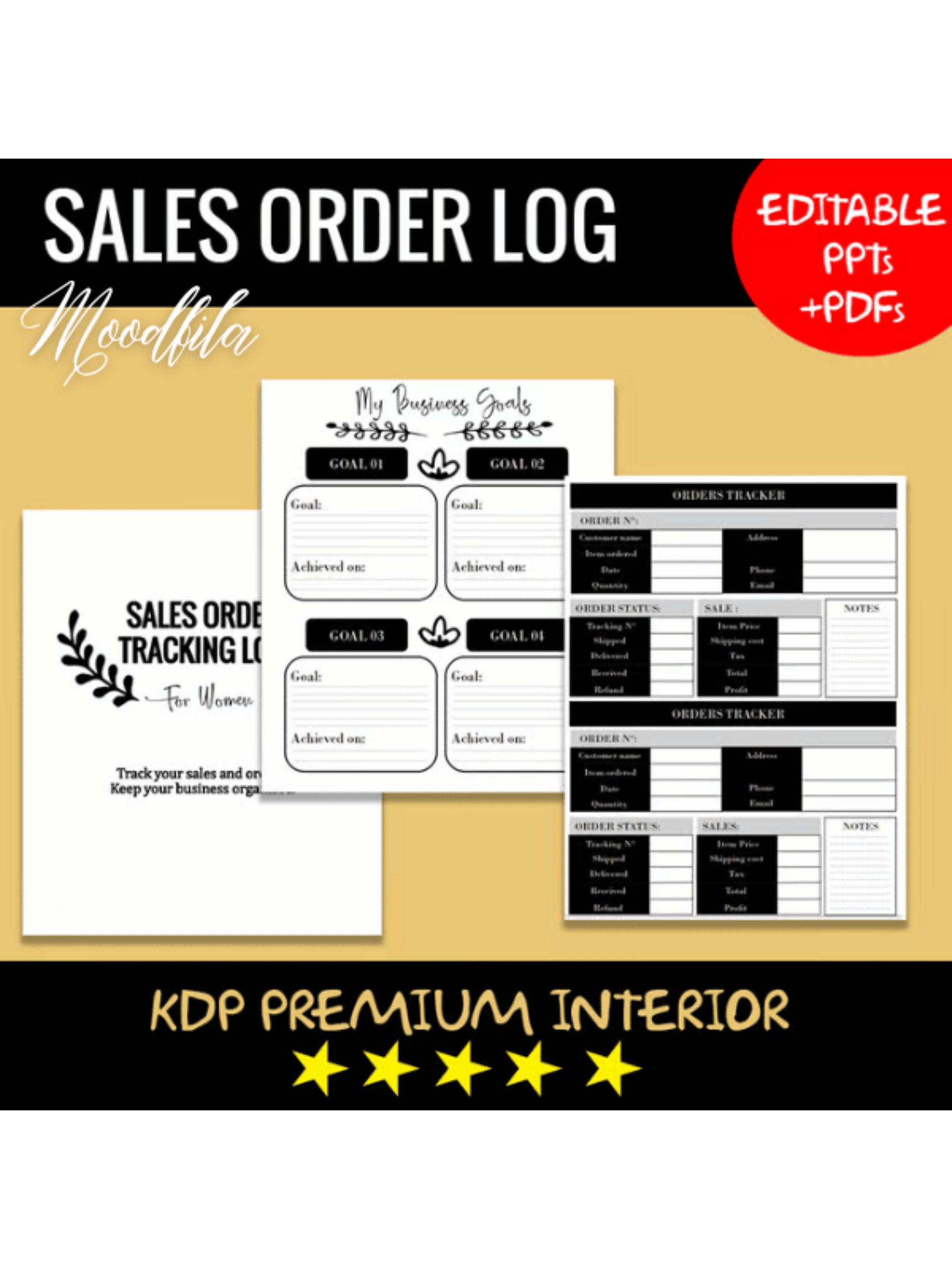 Sales Order Log - KDP Interior product image (1)