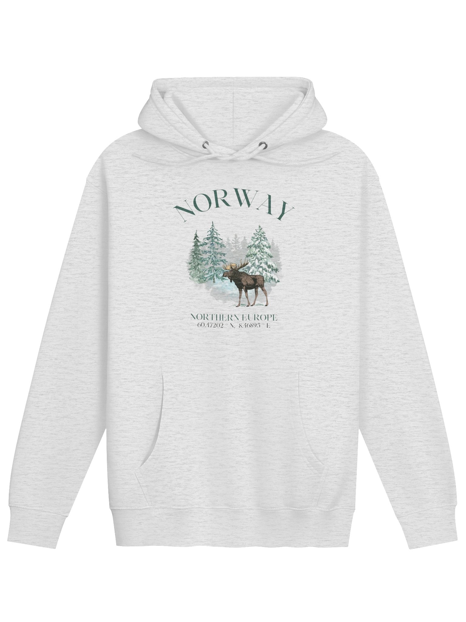 Norway Winter Forest Moose Hoodie product image (3)