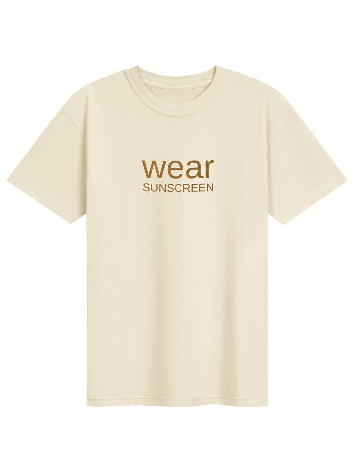 Wear Sunscreen Comfort Colors Embroidered Tee - Ivory product image (1)