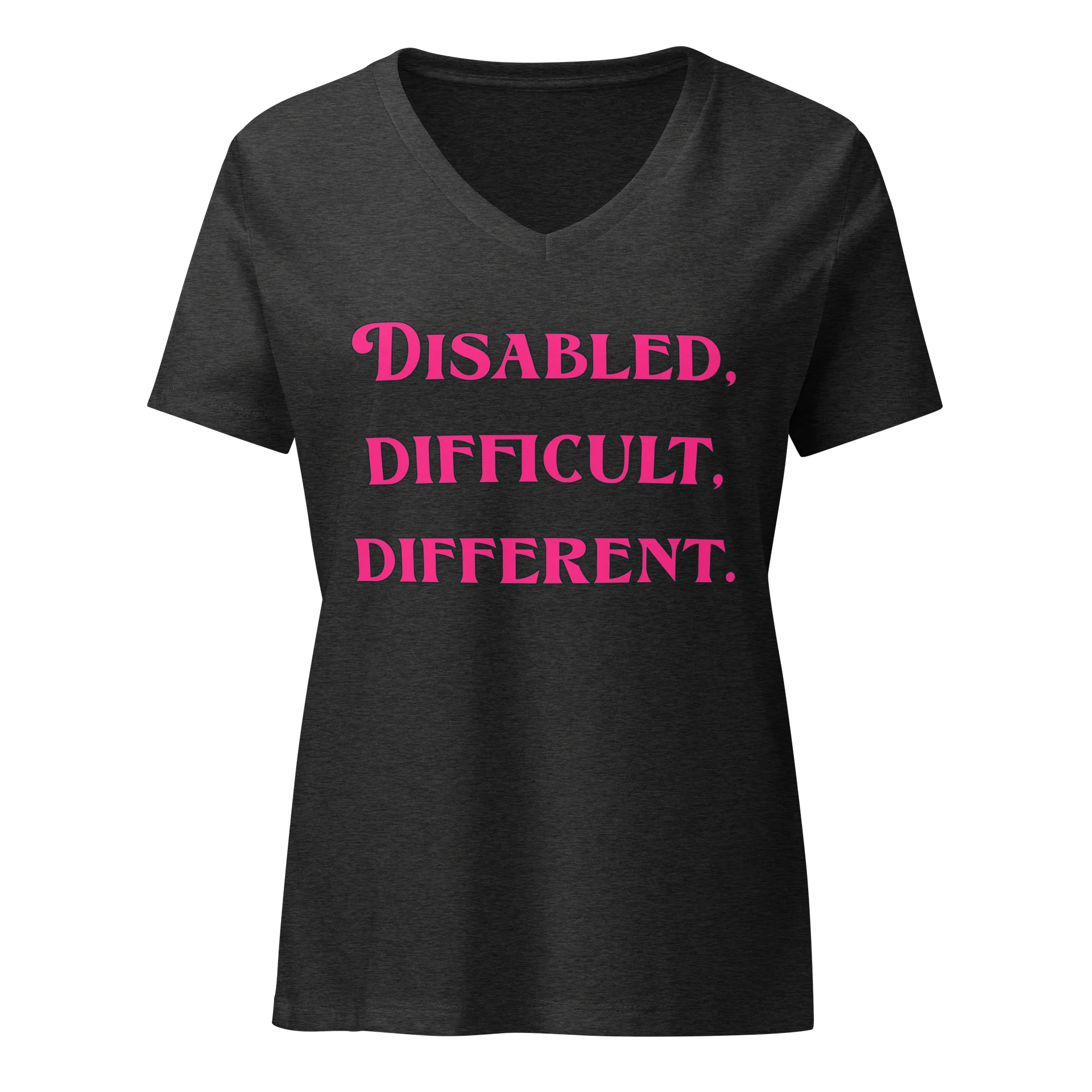 Disabled, Difficult, Different V-Neck Tee product image (3)