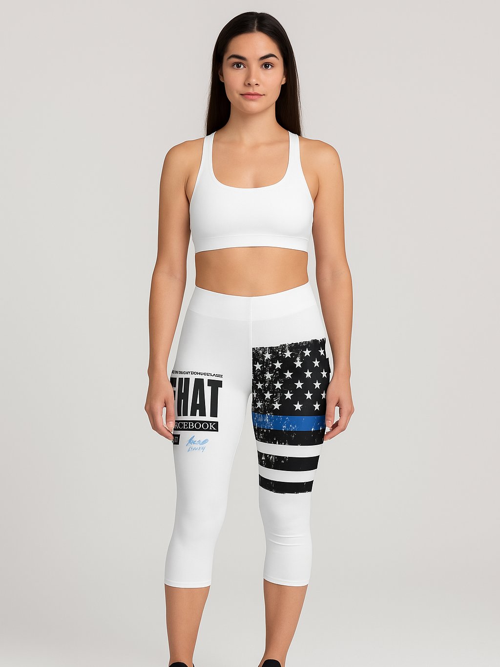 Nik The Hat | White Leggings – Summer ’25 BACK THE BLUE Edition product image (1)