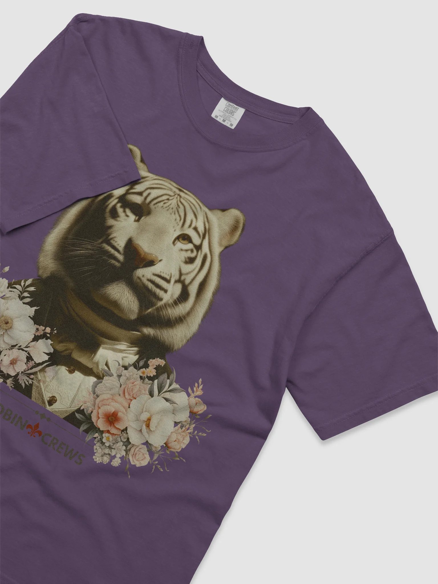 White Tiger Floral T Shirt Vintage Animal product image (11)