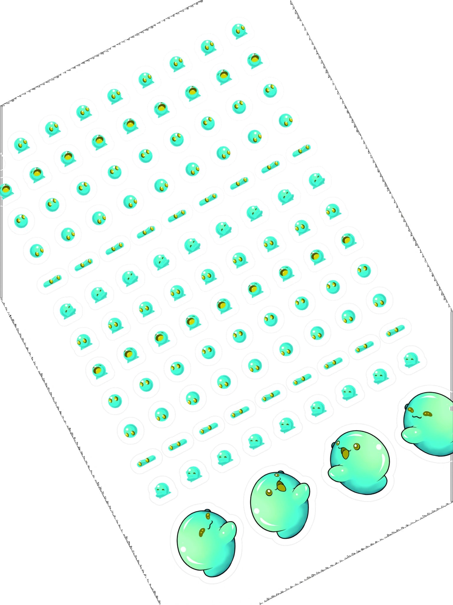 Bubbles Sticker Sheet TEAL product image (1)