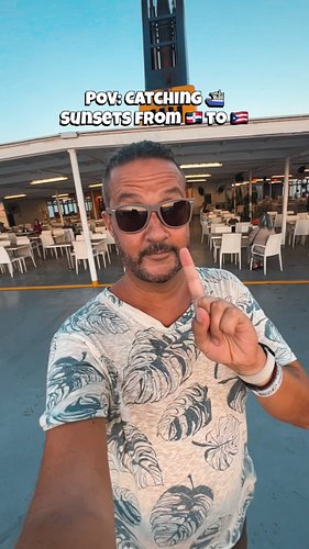 Wait… you can take a ferry from the Dominican Republic to Puerto Rico? 🤯

Turns out you can. And the sunset from the back dec...