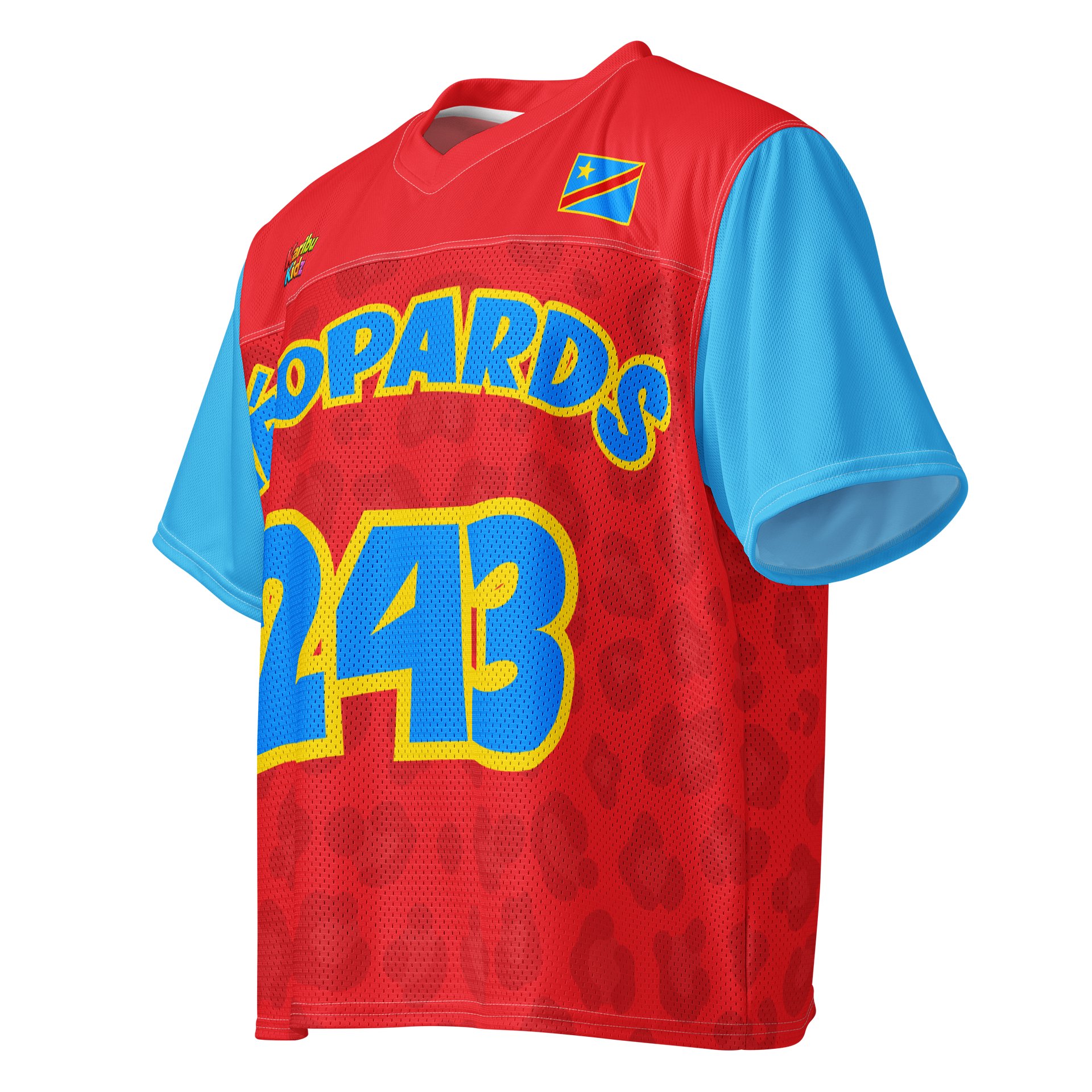 RED & BLUE Tobeta Bango™ Léopards 243 Street Jersey product image (3)