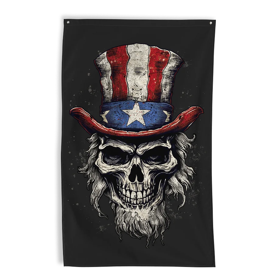 Uncle Sam Skull Wall Flag product image (1)