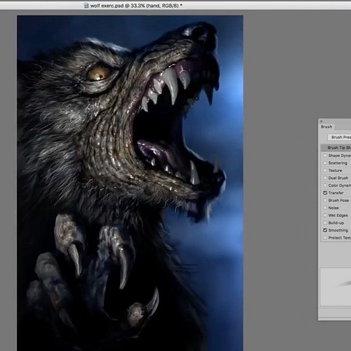 Here's an oldie. Haven't posted in a while so I thoughts Id grab something from the ol' archives. #werewolf #digitalart #conc...